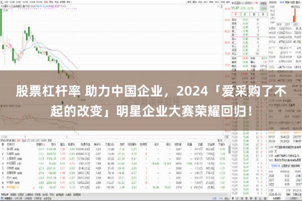 股票杠杆率 助力中国企业，2024「爱采购了不起的改变」明星企业大赛荣耀回归！