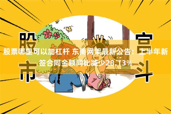 股票哪里可以加杠杆 东南网架最新公告：上半年新签合同金额同比减少28.13%