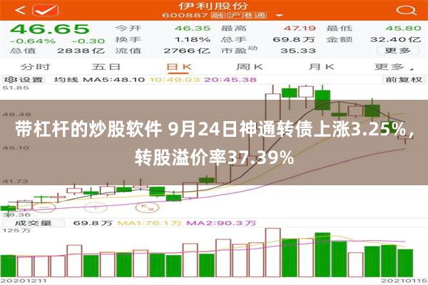 带杠杆的炒股软件 9月24日神通转债上涨3.25%，转股溢价率37.39%