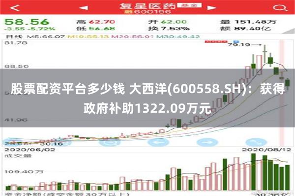 股票配资平台多少钱 大西洋(600558.SH)：获得政府补助1322.09万元