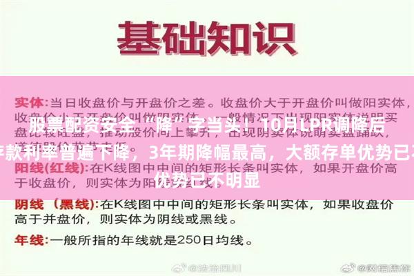 股票配资安全 “降”字当头！10月LPR调降后银行存款利率普遍下降，3年期降幅最高，大额存单优势已不明显